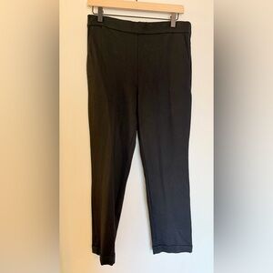 Ann Taylor Black Pull On Cropped Dress Pants - Size Medium